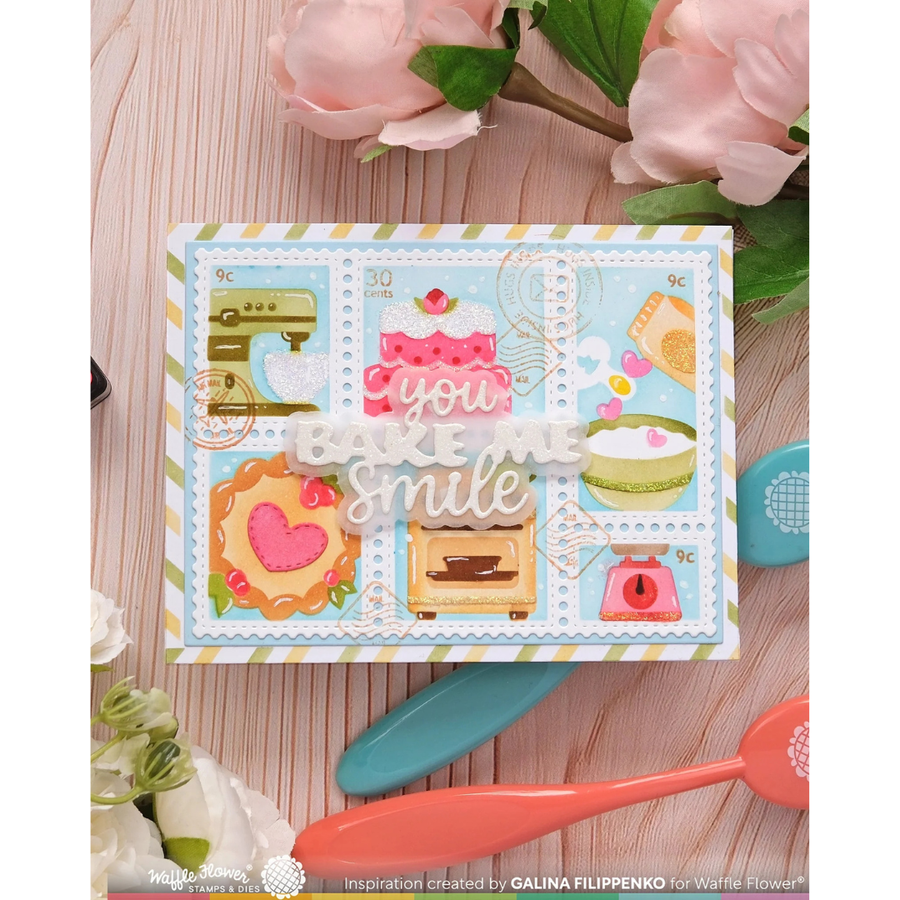 Waffle Flower - Bake Me Happy Word Die