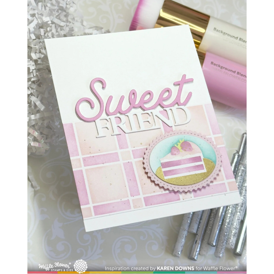 Waffle Flower - Sweet Friend Word Die