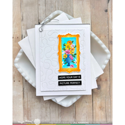 Waffle Flower - Postage Collage Picture Perfect Stencil