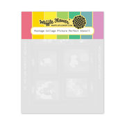 Waffle Flower - Postage Collage Picture Perfect Stencil