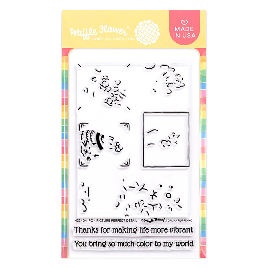 Waffle Flower - Postage Collage Picture Perfect Detail Stamp
