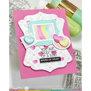 Waffle Flower - Postage Collage Wavy Lines Stencil