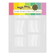 Waffle Flower - Postage Collage A7 Wavy Lines Stencil