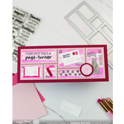 Waffle Flower - Postage Collage Slimline Wavy Lines Stencil