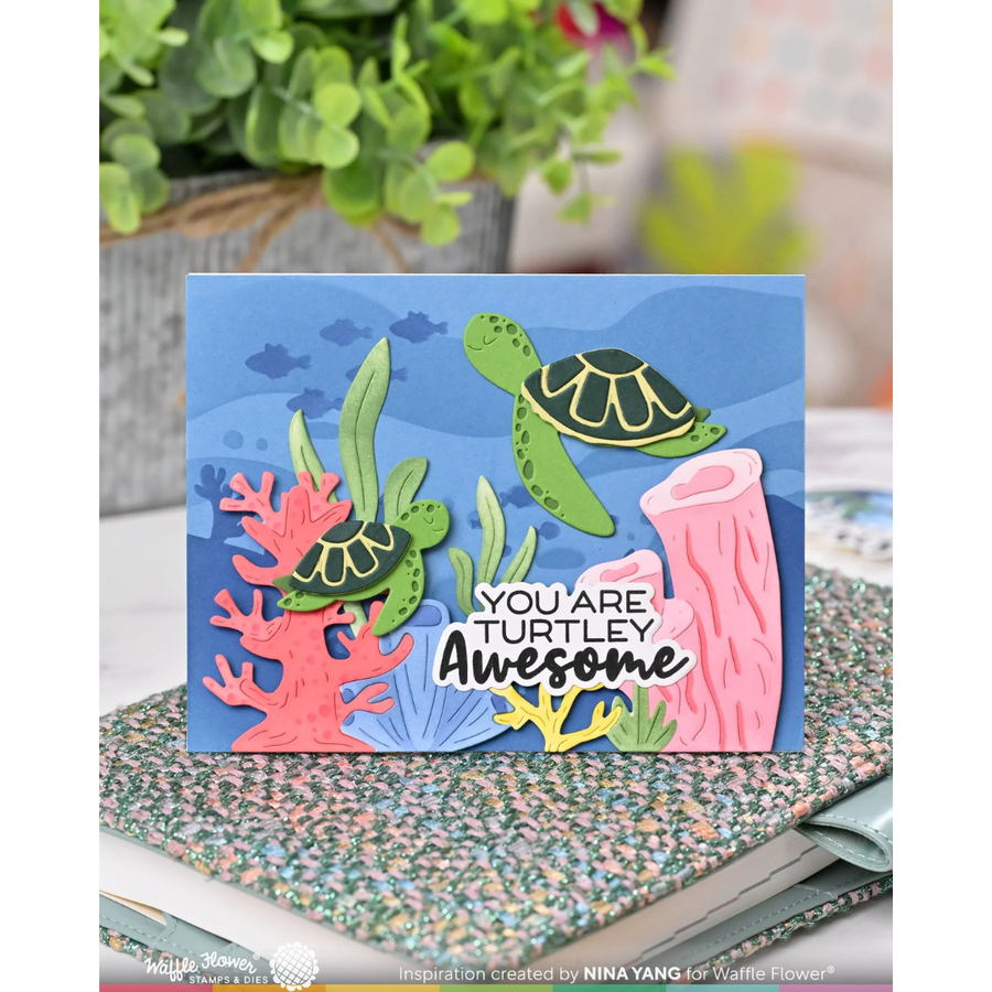 (PRE-ORDER) Waffle Flower - Under the Sea Background Stencil