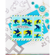 (PRE-ORDER) Waffle Flower - Postage Collage Swallow Silhouettes Die