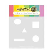 Waffle Flower - Postage Collage Slimline Inner Blocks Stencil