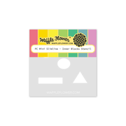 Waffle Flower - Postage Collage Mini Slimline Inner Blocks Stencil