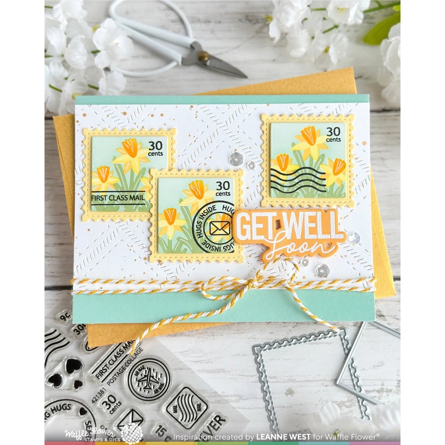 Waffle Flower - Square Postage Die
