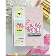 Waffle Flower - Postage Collage Mom Stencil