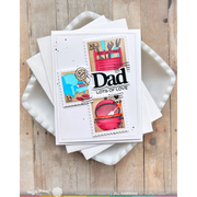Waffle Flower - Postage Collage Dad Stencil