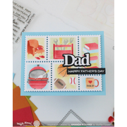 Waffle Flower - Postage Collage Dad Stencil