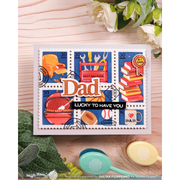 Waffle Flower - Postage Collage Dad Stencil