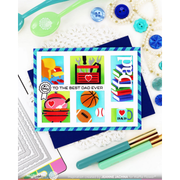 Waffle Flower - Postage Collage Mom & Dad Details Matching Die