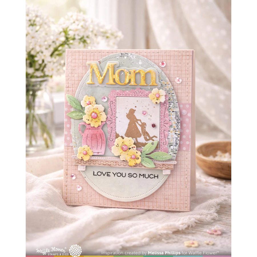 Waffle Flower - Print Mom Word Die