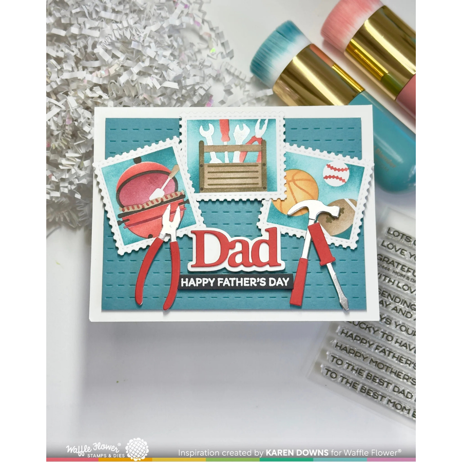 Waffle Flower - Print Dad Word Die