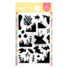 Waffle Flower - Postage Collage Coral Reef Silhouettes Stamp Set
