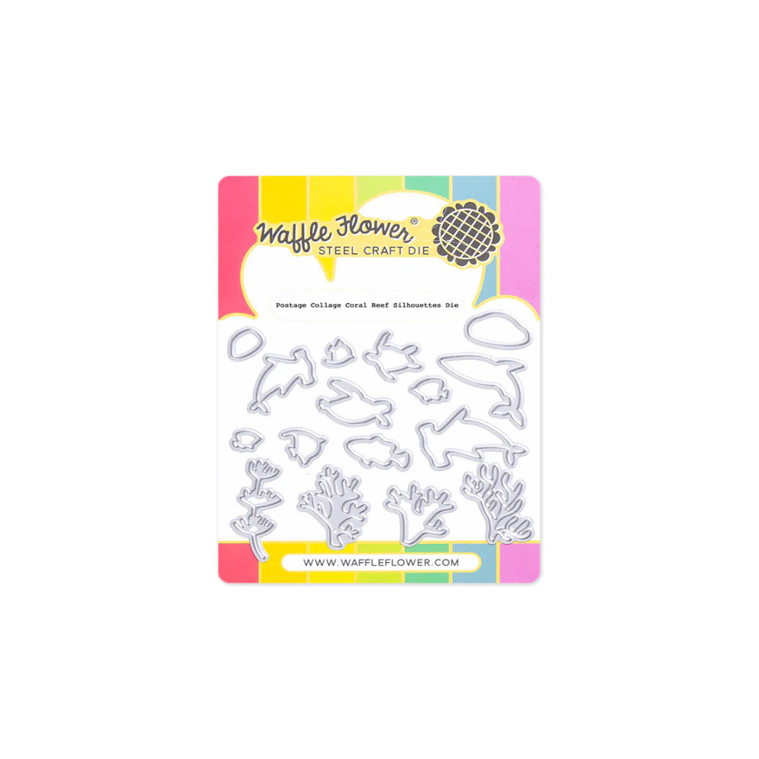 Waffle Flower - Postage Collage Coral Reef Silhouettes Die