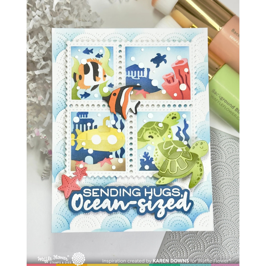 (PRE-ORDER) Waffle Flower - Postage Collage Fish Die