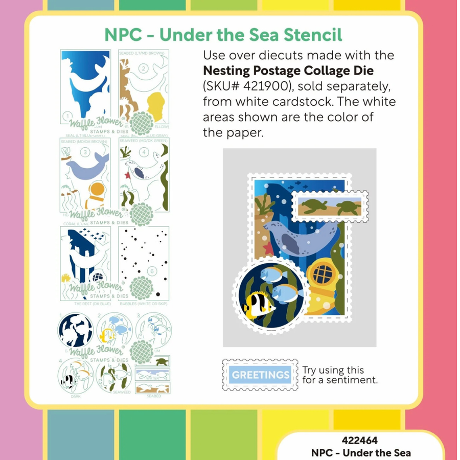 (PRE-ORDER) Waffle Flower - NPC Under the Sea Stencil