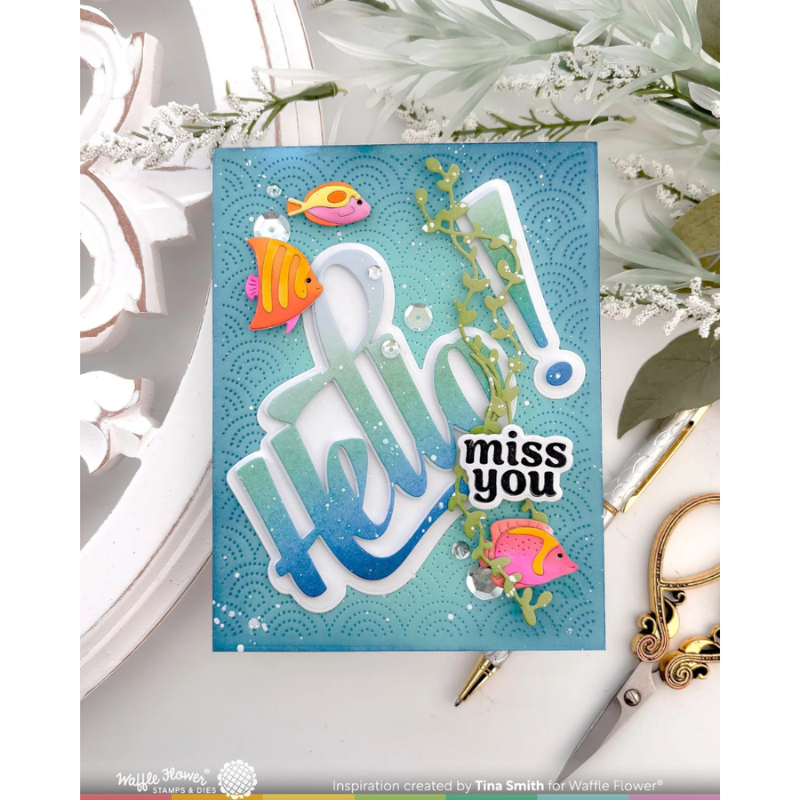 (PRE-ORDER) Waffle Flower - Waving Hello Word Die