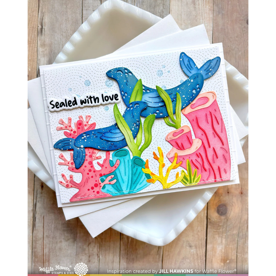 (PRE-ORDER) Waffle Flower - Seal-a-brate Sentiments Stamp Set