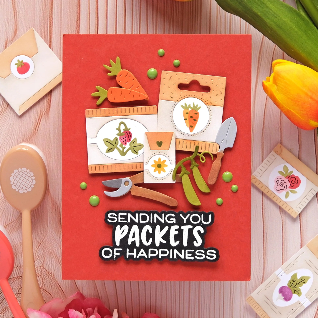 (PRE-ORDER) Waffle Flower - Postage Collage Seeds Details Die