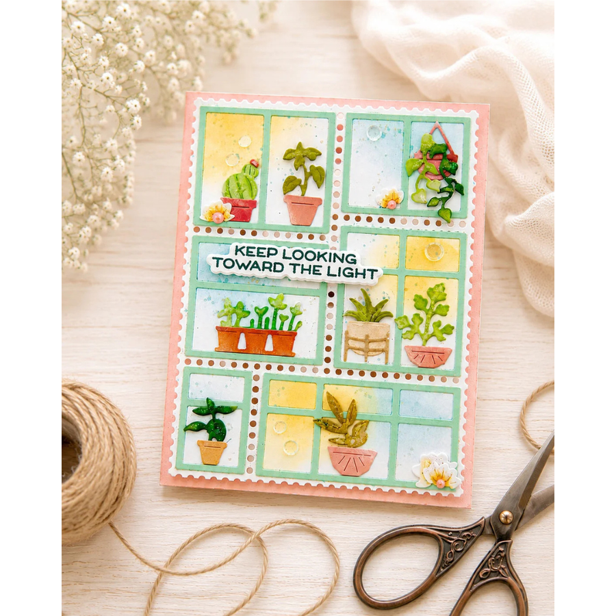 (PRE-ORDER) Waffle Flower - Postage Collage Windowsill Plants Die