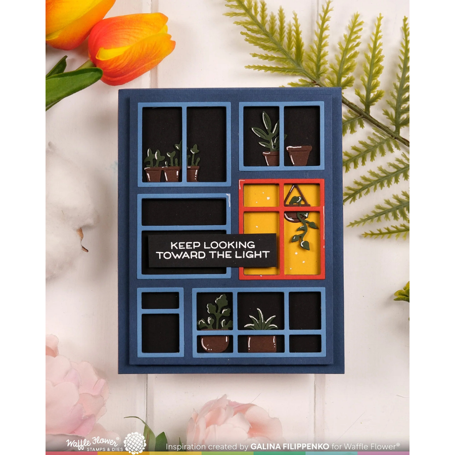 (PRE-ORDER) Waffle Flower - Postage Collage Windowsill Plants Die