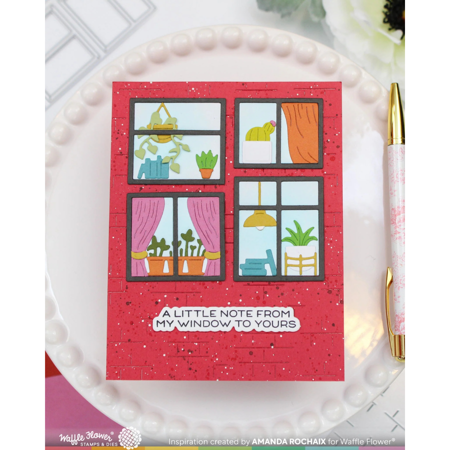 (PRE-ORDER) Waffle Flower - Postage Collage Windowsill Plants Die