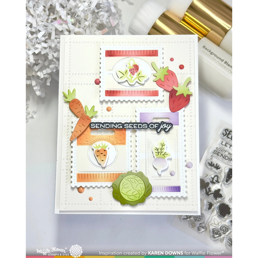 (PRE-ORDER) Waffle Flower - Postage Collage Seeds Details Matching Die