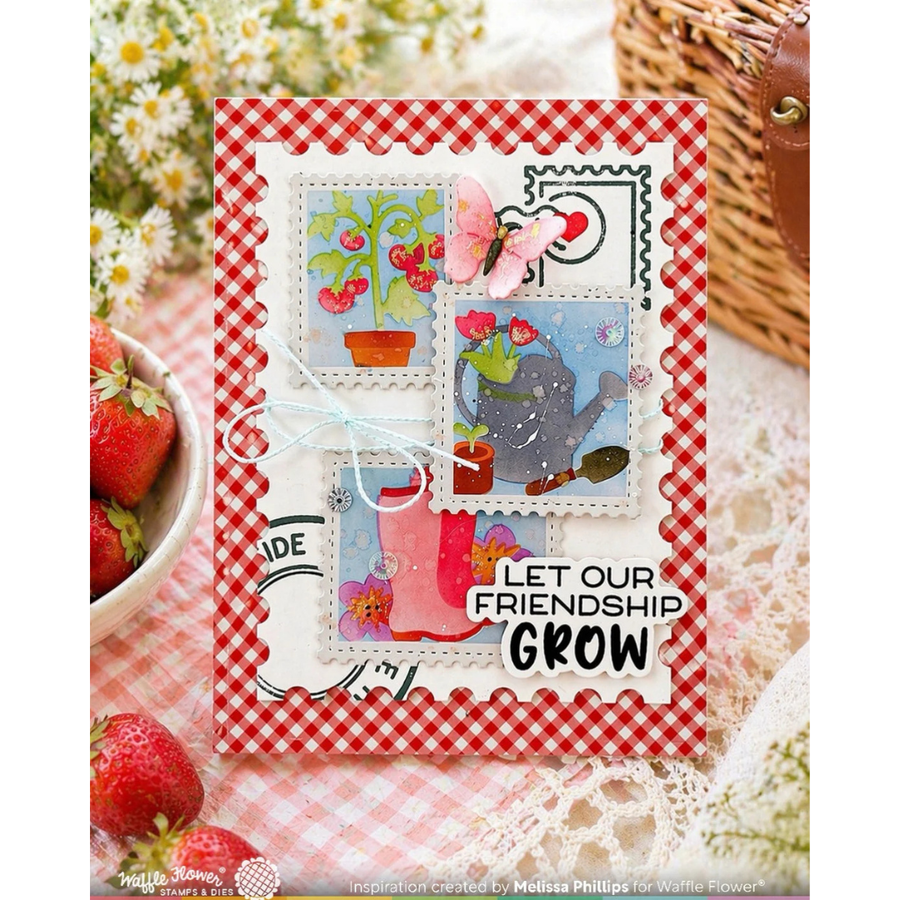 (PRE-ORDER) Waffle Flower - Postage Collage Gardening Stencil
