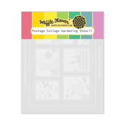 Waffle Flower - Postage Collage Gardening Stencil