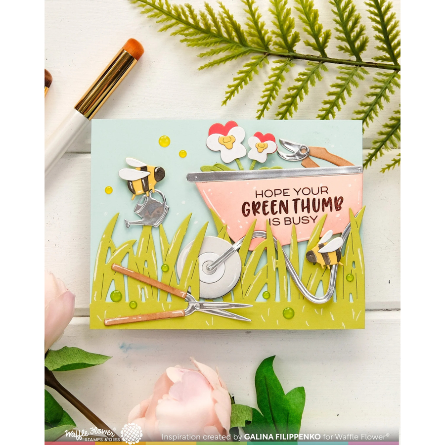 (PRE-ORDER) Waffle Flower - Postage Collage Gardening Add-ons Die