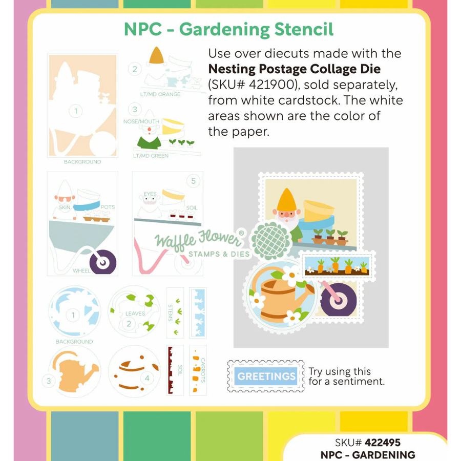 (PRE-ORDER) Waffle Flower - NPC Gardening Stencil