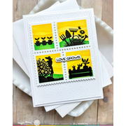 (PRE-ORDER) Waffle Flower - Postage Collage Garden Silhouettes Stamp Set