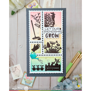 (PRE-ORDER) Waffle Flower - Postage Collage Garden Silhouettes Stamp Set