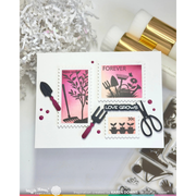 (PRE-ORDER) Waffle Flower - Postage Collage Garden Silhouettes Stamp Set