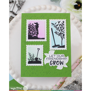 (PRE-ORDER) Waffle Flower - Postage Collage Garden Silhouettes Stamp Set