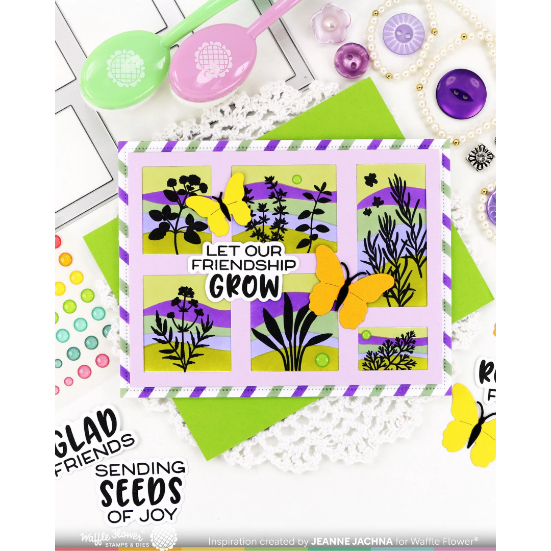 (PRE-ORDER) Waffle Flower - Postage Collage Herb Silhouettes Stamp Set