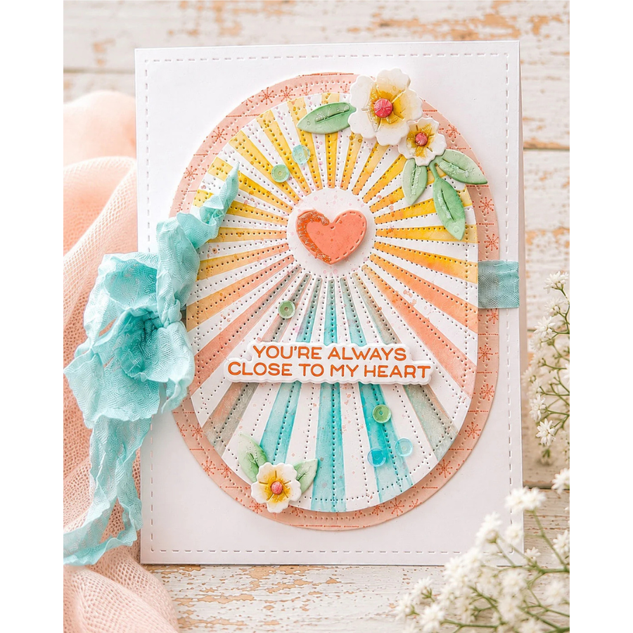 (PRE-ORDER) Waffle Flower - A2 Piercing Sunburst Texture Die