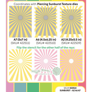 (PRE-ORDER) Waffle Flower - Sunburst Stencil for A2, A6 & A7