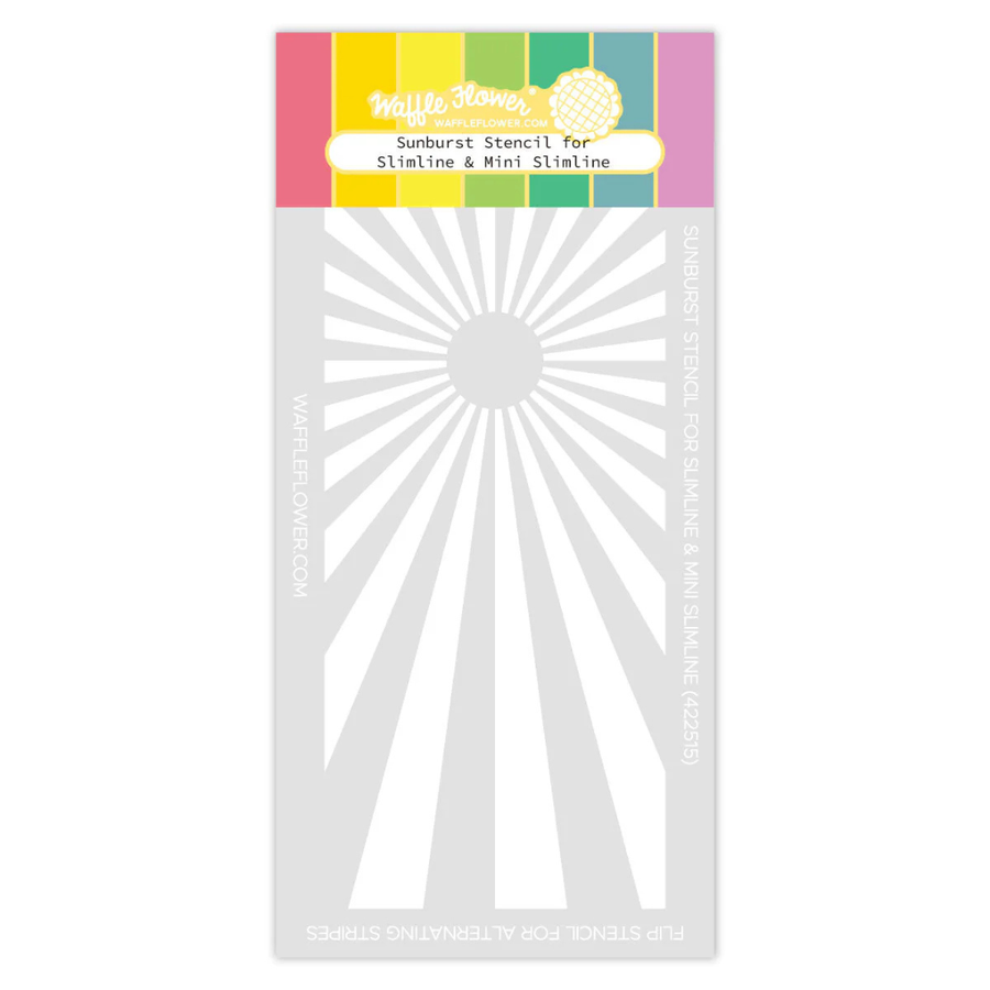 Waffle Flower - Sunburst Stencil for Slimline & Mini Slimline