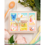 (PRE-ORDER) Waffle Flower - Postage Collage Baby Stencil