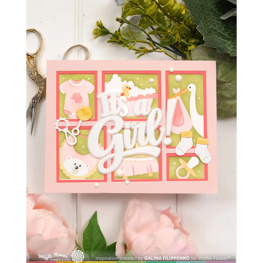 (PRE-ORDER) Waffle Flower - Postage Collage Baby Stencil