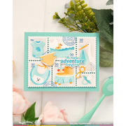 (PRE-ORDER) Waffle Flower - Postage Collage Baby Stencil