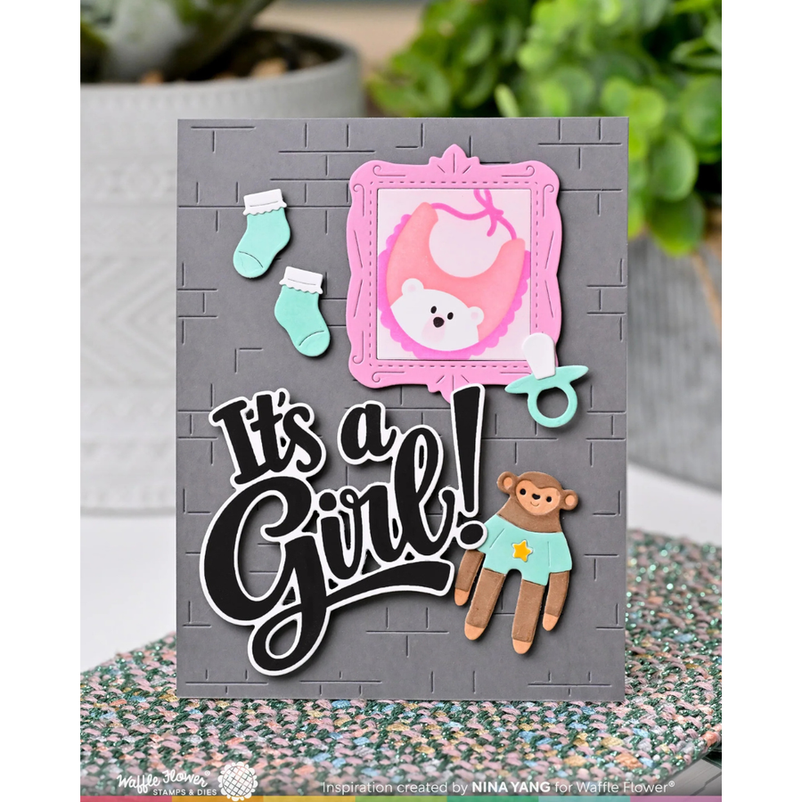 (PRE-ORDER) Waffle Flower - Postage Collage Baby Stencil