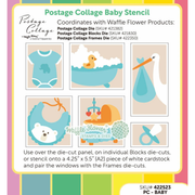 (PRE-ORDER) Waffle Flower - Postage Collage Baby Stencil