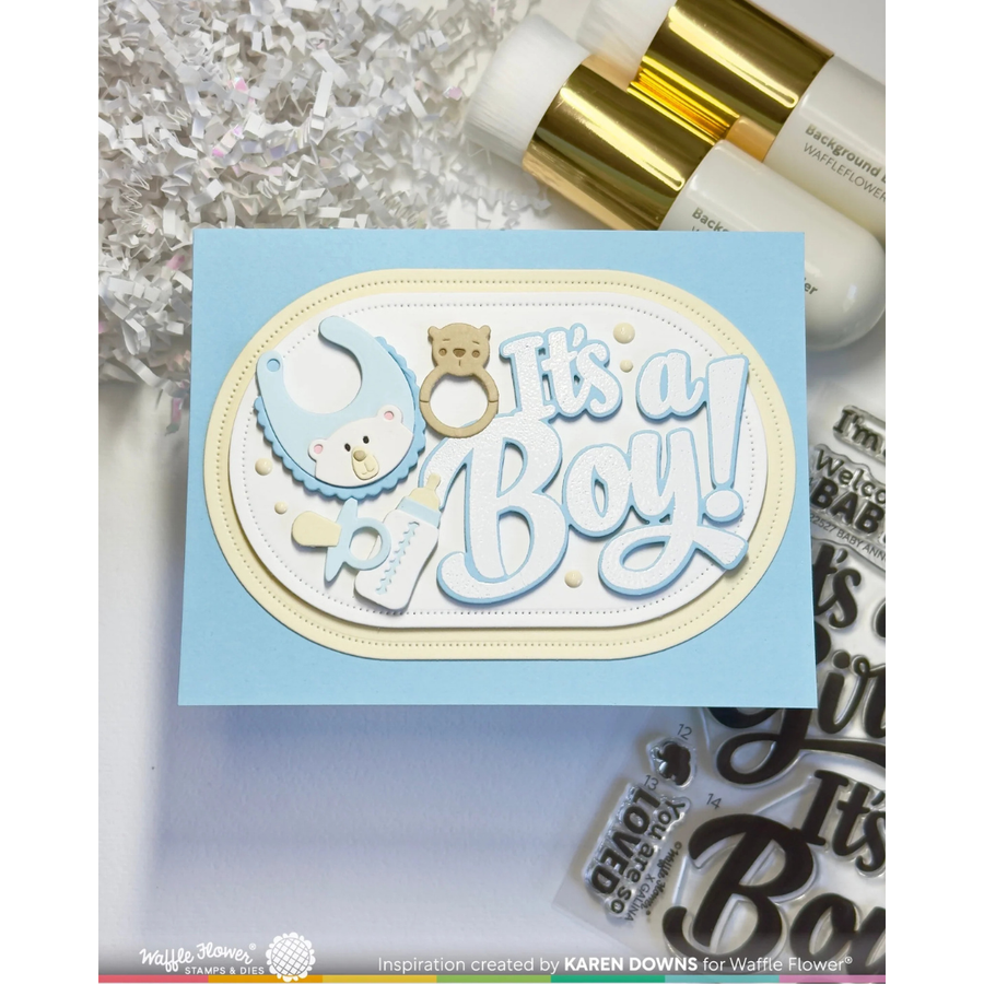 (PRE-ORDER) Waffle Flower - Postage Collage Baby Icons Die
