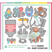 (PRE-ORDER) Waffle Flower - Postage Collage Baby Icons Die